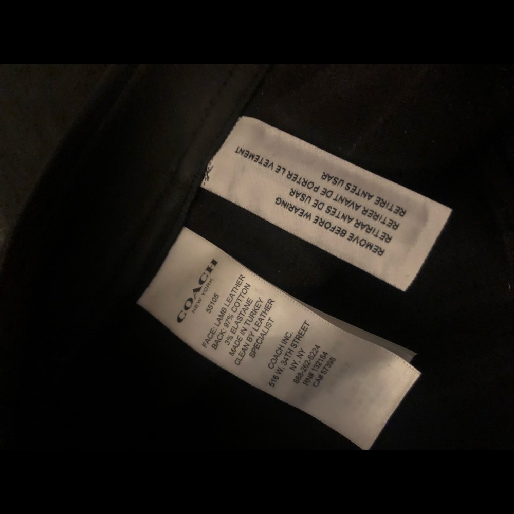 Coach Leather stretch skinny jeans! - Picture 5 of 5